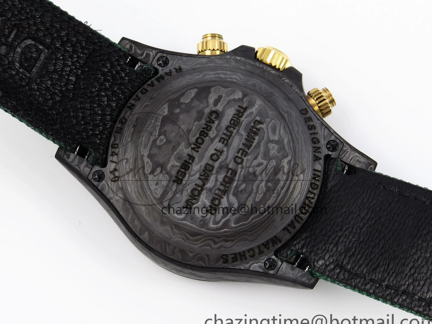 Nylon A7750 on YG DIW Dial Carbon Green Case Green Edition Daytona and Bezel Strap DIWF 0428